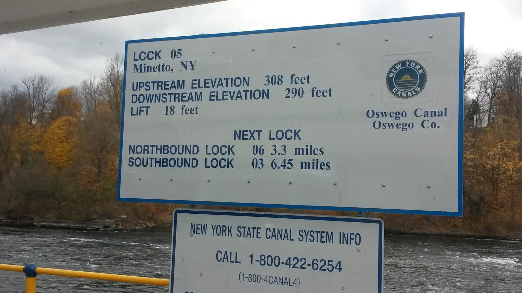 Lock sign as Hatteras yacht donation prepares to enter locks.