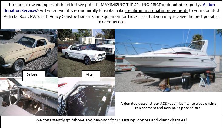 Mississippi vehicle donations